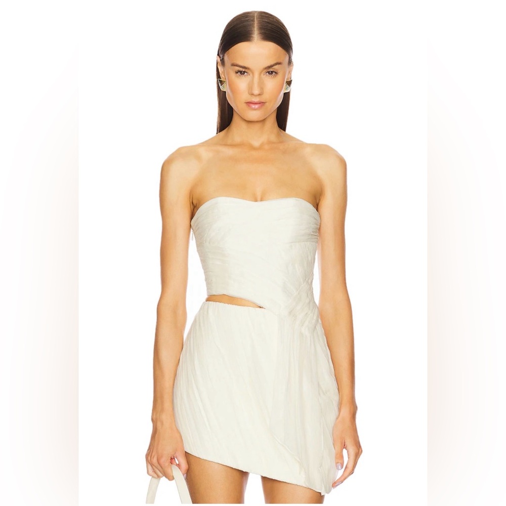 L'Academie by Marianna Amiens Top and Mini Skirt in Ivory
